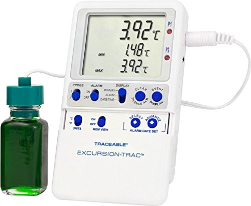 Control Company 6430 Traceable, Excursion-Trak, Data Logging Thermometer, 1 Bottle Probe