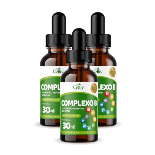 3x Complexo B (B1, B2, B3, B5, B6, B7, B9, B12) 30ml Celliv