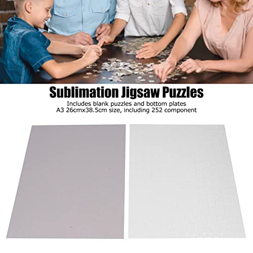 Hiraith Leer Puzzle, Sublimation Jigsaw Heatpress, 252pcs A3 26x38,5 cm mit Lebendigen Farben, Bildungsfotos und Dekorativen Fotos für kinders, Papiermaterial
