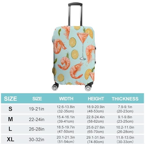 Shrimp Cocktail Funny Travel Luggage Cover Baggage Suitcase Cover Protector Skins 19-32 Inch2