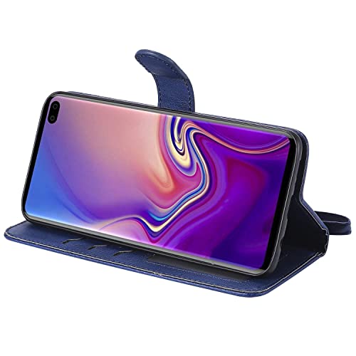 Image of Dkandy for Oneplus 11R 5G, Vintage Faux Leather Executive Flip Wallet Case Stand with Card Holder & Magnetic Closure Cover for Oneplus 11R 5G - Dark Blue
