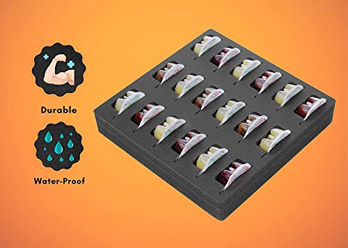 Polar Whale Cocktail Capsule Drawer Organizer Tray Insert Compatible With Bartesian For Kitchen Home Bar Party Waterproof Washable Black Foam 18 Compartment 12.5 X 12.5 Inches #TOP2