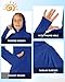 Poekuao Boys Rash Guard Hoodie Swim Shirt Long Sleeve Fishing Shirts for Kids UPF 50+ Sun Protection Quick Dry Rashguard with Pocket Nautical Blue L