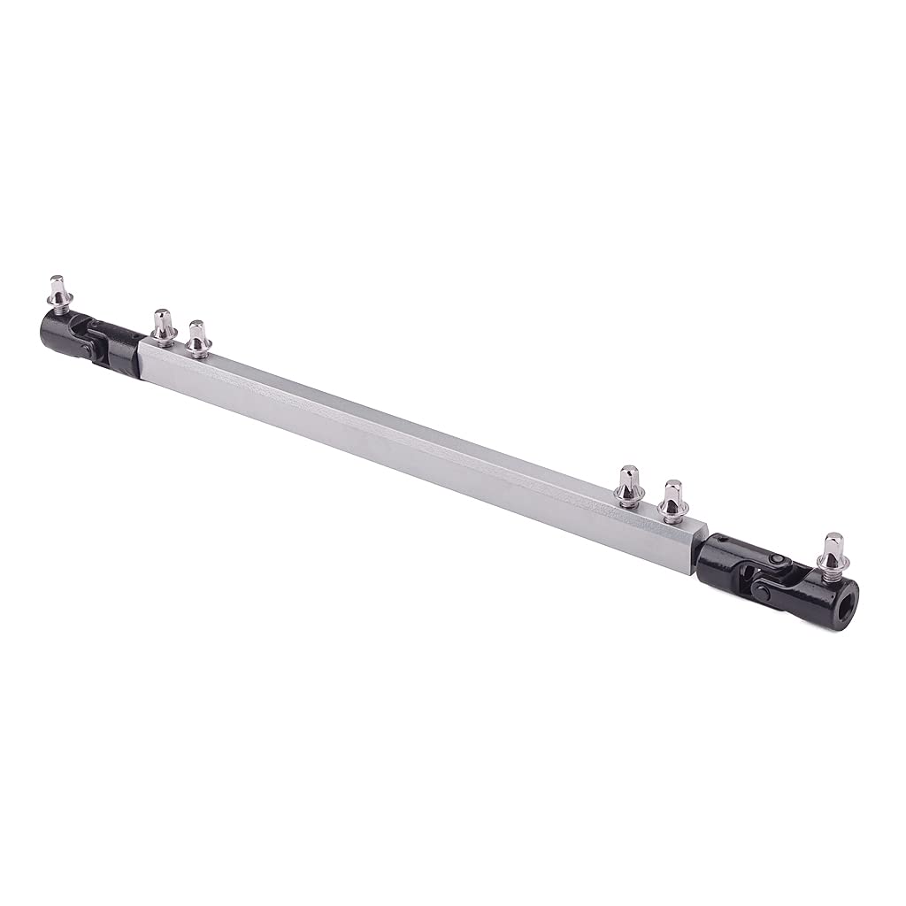 Alnicov Doppio pedale tamburo Link Bar Bass Drum Pedal Drive Shaft Ricambio per Drum Kit Argento