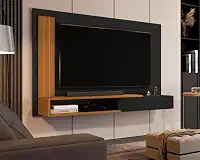 Painel para TV Até 55 Polegadas Mateus Cores - Comprar Moveis em Casa Cor: Preto/nature
