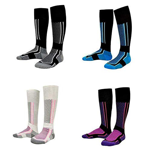 2/4 Pairs Winter Men Women Waterproof Long Warm Breathable Ski Socks Thicken Sports Socks, for for Outdoor Sports/Camping/Cycling (4 pairs kids socks)