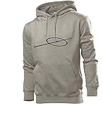 Generisch Spielfeldlinie Kreis Mittelkreis Männer Hoodie Sweatshirt Grau XXL