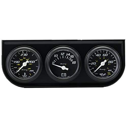 Equus 6100 1-1/2" Volt Triple Gauge Kit, Black by EQUUS - Used condition - US$31.30