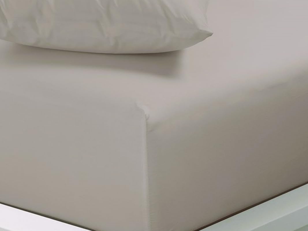 Fitted Sheet 40cm Extra Deep Pocket Silver Pillow Pair Easy Care Poly Cotton, Soft, Wrinkle-Free (PP silver)