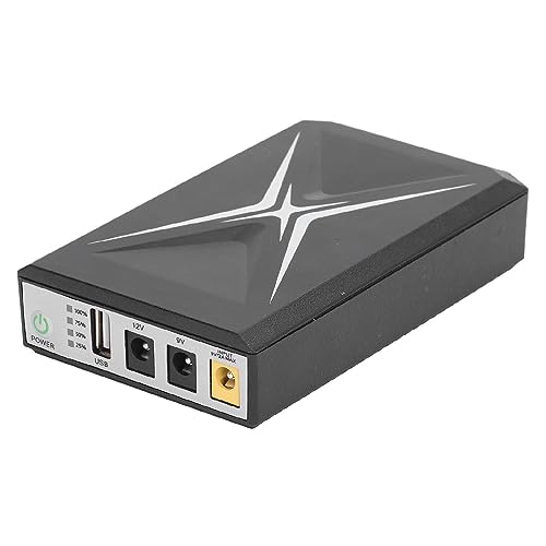 Batteria di Backup UPS, Mini UPS Ricaricabile da 8800 MAh Alimentazione Ininterrotta con Ingresso CC/uscita USB USB 5V CC 9V/12V 2A Power Bank per Router Modem, Telecamera