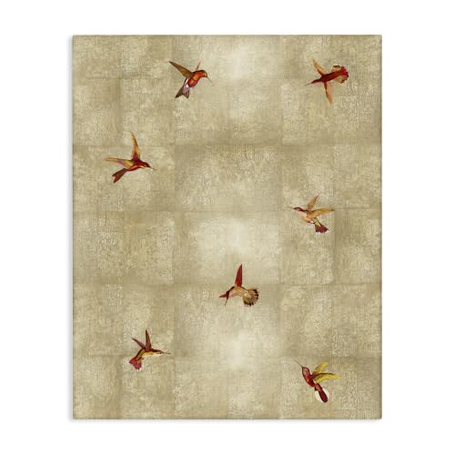 Red Hummingbirds Flying Pattern, 24 x 30 Inch Canvas Wall Art