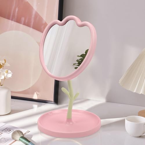 Espejo de Mesa Floral con Bandeja y Ángulo Ajustable miniatura 3