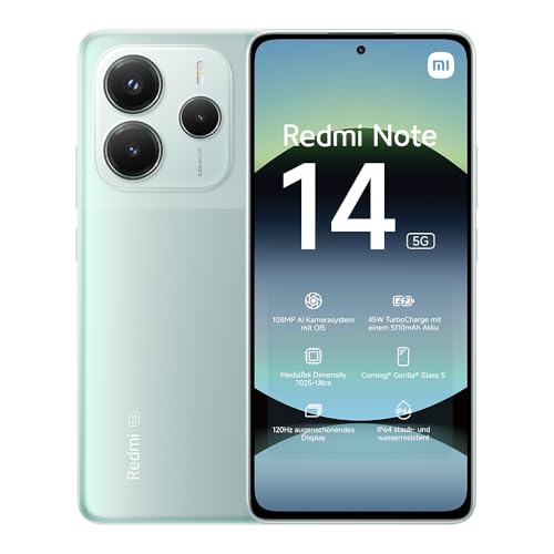 Smartphone Xiaomi Redmi Note 14 5G, 8+256GB, Sistema fotografico...