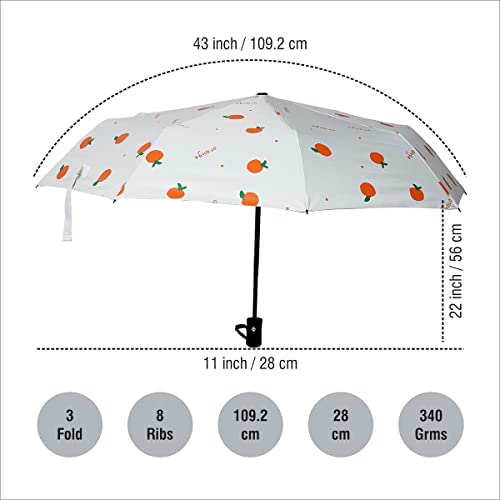 Image of KEKEMI 3 Fold Automatic Sun & Rain Umbrella for Men & Women (Pack of 1)