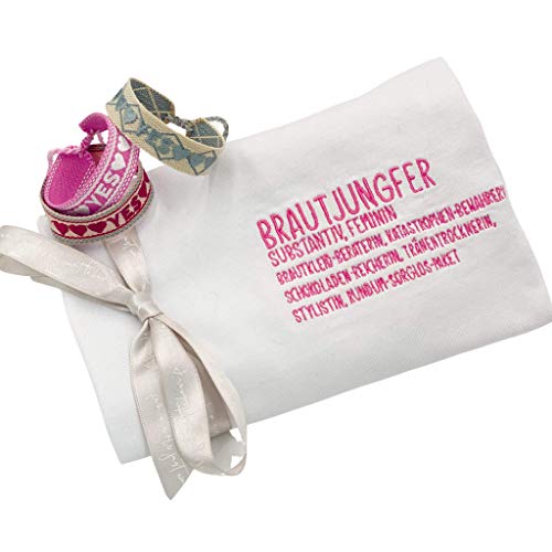 Coffret cadeau pour demoiselle d'honneur avec t-shirt et bracelet YES - Blanc - Medium Cover