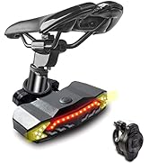 Hendun Bike Tail Light Rechargeable with Turn Signals, Remote Bicycle Alarm 110 db, Electric Cycl...
