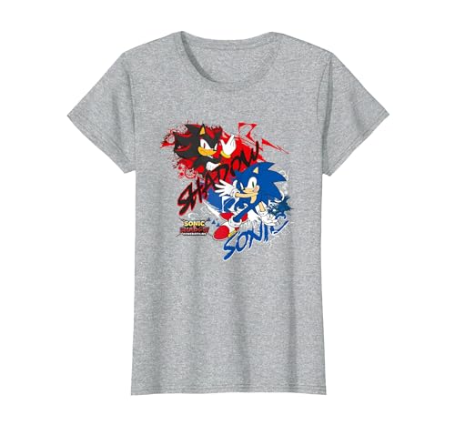 Image of Sonic x Shadow Generations T-Shirt, Women, Heather Grey, Medium