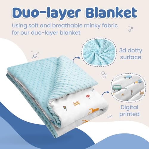 Image of SANDJEST Vehicle Minky Blanket 30 x 40 Inches, Gift for Christmas Birthday