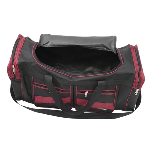 Large Capacity Duffle Bag for Travel Tote Bag Multiple Pockets Business Trip Hand Luggage Ultra-light Pu Leather Compact and Portable