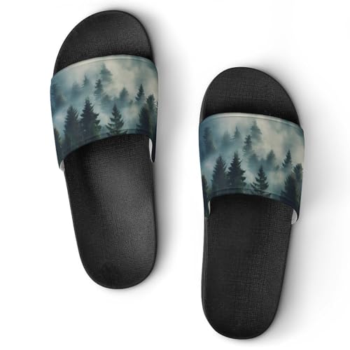 Rising Transylvania Mist Foggy Shadown House Sandals Non-Slip Bathroom Slippers Beach Summer Shoes for Men Women