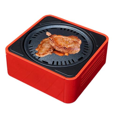 Barbacoa de carbón sin humo, barbacoa de carbón vegetal – Barbacoa de carbón vegetal, hornillo de camping, barbacoa de carbón al aire libre para casa, jardín, interior