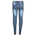 Zipper Children's Fashion Jeans Years 3-14 Hole Long Old Pocket Button Tight Girls Cropped (Light Blue, 13-14 Years)