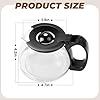 4-Cup Glass Carafe fits for Mr.Coffee,Universal Coffee Pot Machine Glass Carafe Decanter Replacement Accessory with Easy Pour Spout and Comfortable Grip Handle