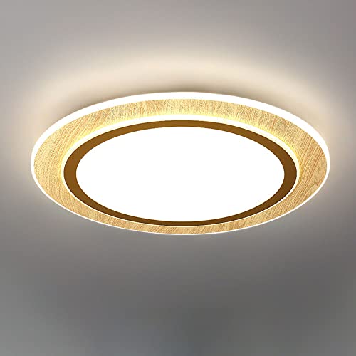 Plafonnier moderne en fer forgé rond avec lampe LED tricolore à intensité variable