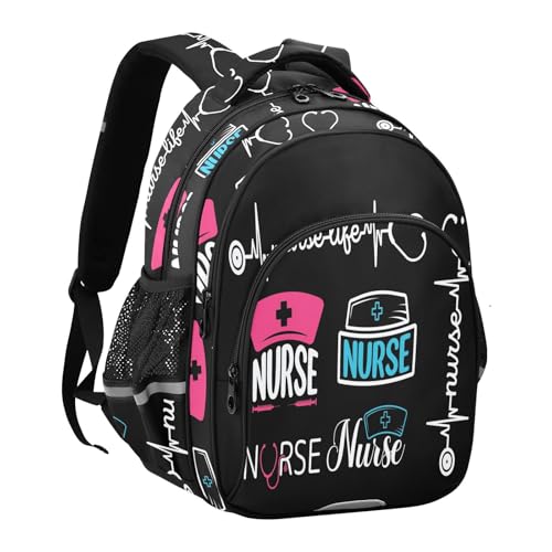 Nurse Pattern Backpack for Kids Elementary School Bag Boys Girls Bookbag Travel Backpack Daypack2