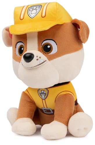 Image of GUND PAW Patrol Rubble 6-Inch Plush, Stuffed Animal Sensory Toy, Ages 1+