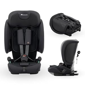 Bebeconfort Ever & Go i-Size, Meegroei Kinderautostoel, 15 maanden - 12 jaar, 76-150 cm, ISOFIX Reis Autostoel Opvouwbaar, Compact en Lichtgewicht (6 kg), 15 Hoofdsteunposities, Full Black