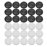 Keenso 22mm Plastic Black White Backgammon Checkers Chips Pieces Set Kids Children Toy