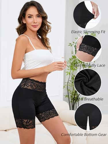 Image of Hibluco Slip Shorts For Under Dresses Anti Chafing Boyshort Women Underwear