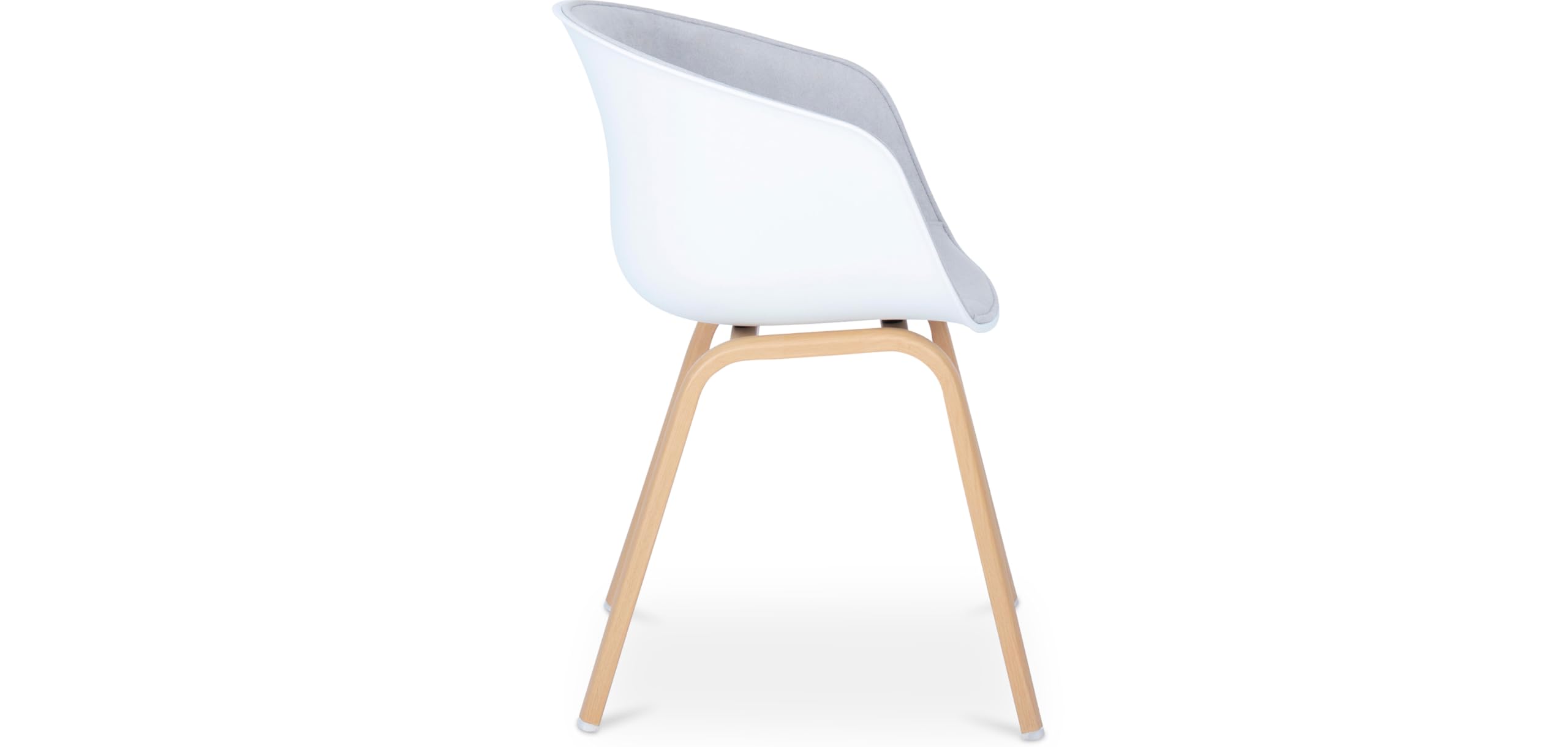 Scandinavian Style Silla de comedor escandinava acolchada con reposabrazos, color gris oscuro