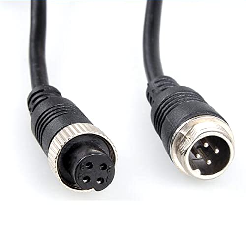 Image of Backup Camera Extension Cable, Car Video 4Pin Aviation Extension Cable, for CCTV Rearview Camera Car Truck Trailer Camper Bus Motorhome Vehicle Backup Monitor Waterproof Shockproof System 10FT /3M