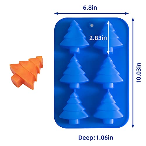 Ihomecooker 4Pc Silicone Christmas Baking Mold Set Christmas Tree Snowflakes Snowman Cake Mold,Bath Bombs,Soap Mold Set #TOP5