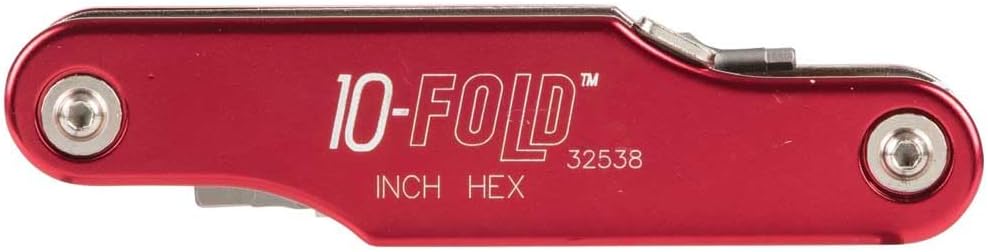 Klein Tools 32538 10-Fold Screwdriver/Nut Driver, Fractional Hex, Red