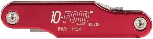 Miniatura 7 de Klein Tools 32538 DestornilladorLlave de tuercas de 10 pliegues, hexagonal fraccionario, rojo