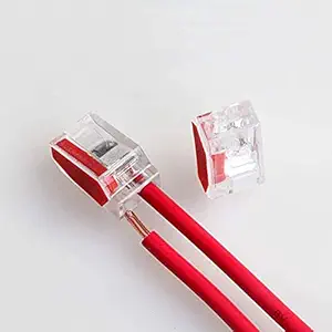YXQ 2 Port Push-in Wire Connector PCT-252 Wall Nut Transparent House Conductor 18-12AWG Wires for Junction Boxes (50pcs)