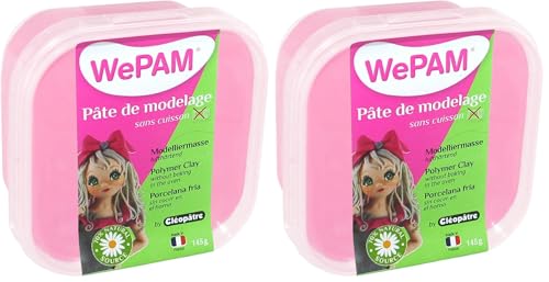 WePAM - PFW496-145 - Pâte de modelage - Rose Dragée - 145 g (Lot de 2)