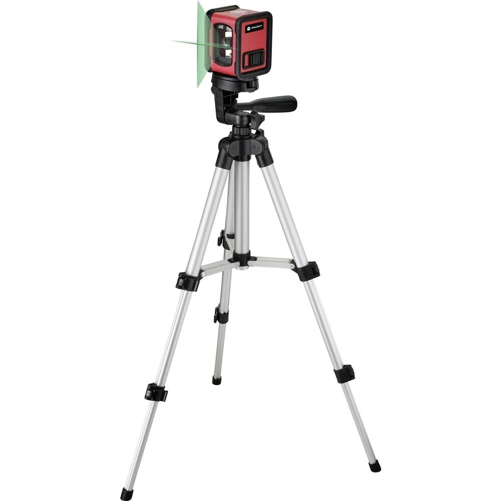 TOOLCRAFT CL12-G Laser Kreuzlinienlaser, w tym Stativ, selbstnivellierend, bardziej ekologiczny laser Reichweite (maks.): 12 m