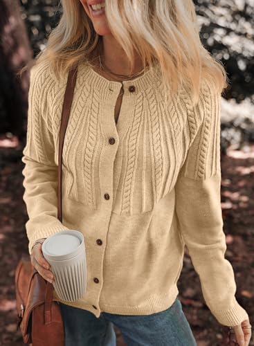Image of Dokotoo Cardigan Sweaters for Women 2026 Fall Outfits Long Sleeve Sweaters