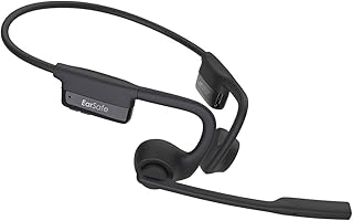 ng Earsafe Comm Open Ear Air Conduction Headphone, Noise Cancelling Boom Mic Earphone, Computer/PC/Laptop Use, USB Type-C Fast Charge, 17H Playtime, Ideal for Home, Office, Zoom Meetings, Black