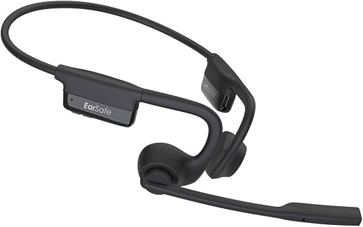 ng Earsafe Comm Open Ear Air Conduction Headphone, Noise Cancelling Boom Mic Earphone, Computer/PC/Laptop Use, 10M Fast C-...