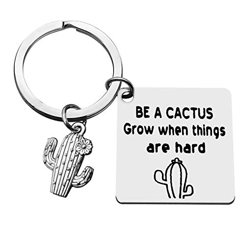 Llavero con diseño de cactus, regalo inspirador, para niños y adolescentes, regalo motivacional de Navidad, cumpleaños para hijo, hija, graduación, regalo para familia o amigo Cover