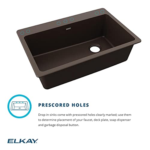 Elkay Quartz Classic Elg13322Gy0 Dusk Gray Single Bowl Top Mount Sink #TOP7