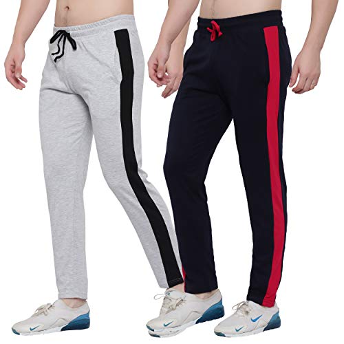 Image of FASHA Men's Cotton Track Pant | Men's Casual Wear Trousers Pack of 2