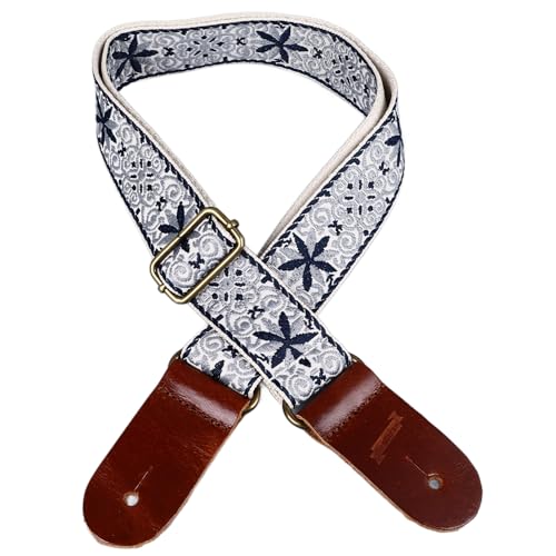 Embroidered Ukulele Strap, Stylish & Comfortable, Adjustable Length, Suitable for All Ukuleles (Style 2), Default - Image 3
