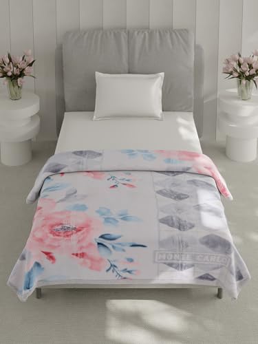 Image of Monte Carlo Single Bed Heavy Winter Blanket Lavish Plus 2 Ply Box Pack 900 GSM | 3.2 KG (220x160 CM), Dark Grey