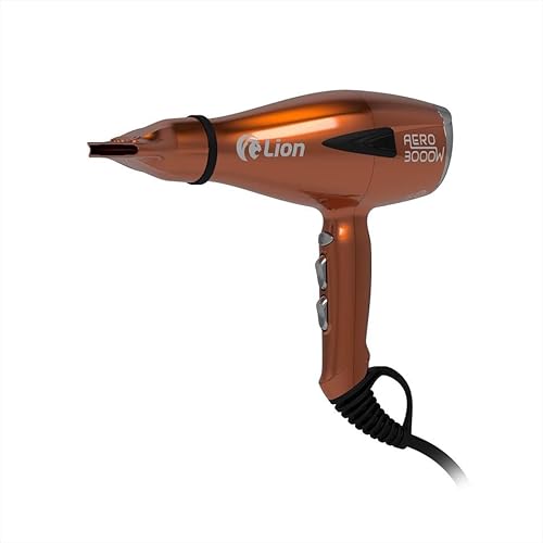 Secador Cabelo Aero 3000w Lion 220v Cobre + Prancha Chapinha Tittan Lion 250° Cobre 220v